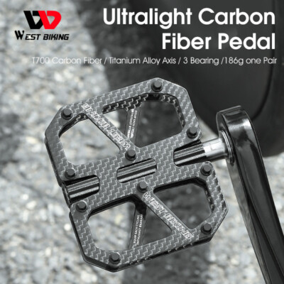 Fahrrad Pedale Ultralight T700 Carbon Fiber Titan Achse 3 Lager Fahrrad  Pedale | eBay.de