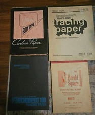 LARGE SELECTION OF  CARBON + PARCHMENT  & TRACING PAPER 