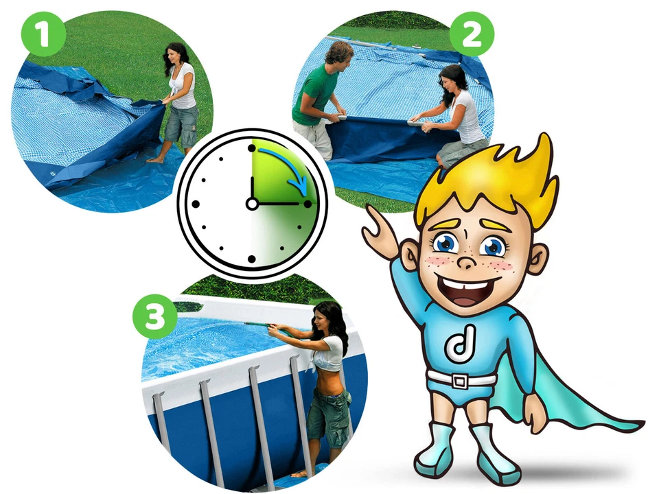 BESTWAY 3 in 1 Set Frame Pool Swimming Gartenpool Schwimmbecken 305 x 76cm 56677 - Bild 4 von 4