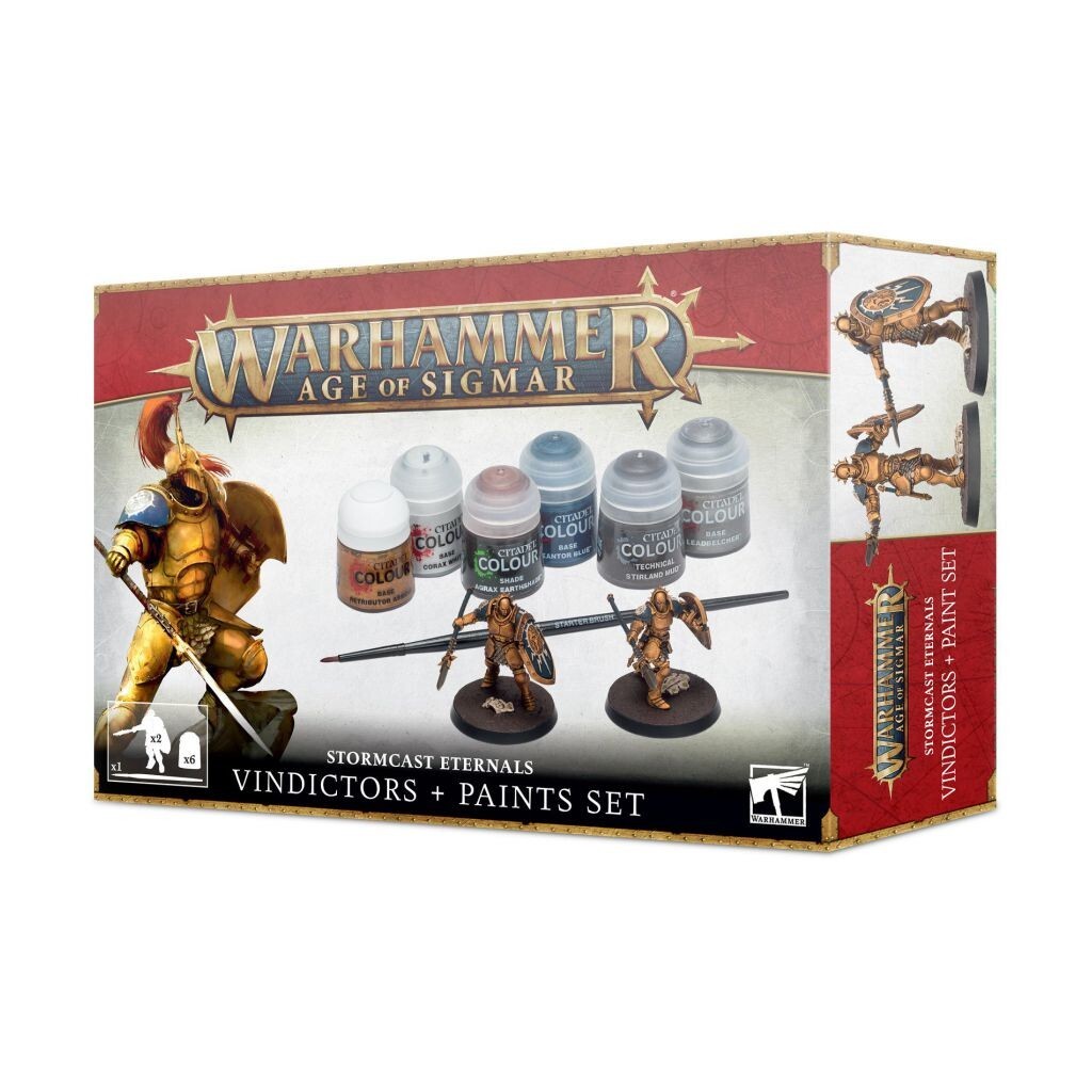WARHAMMER AGE OF SIGMAR STORMCAST ETERNALS VINDICTORS : set de démarrage figurines et peinture