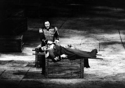 Cornell MacNeil and Placido Domingo in the Metropolitan Opera prod- Old Photo