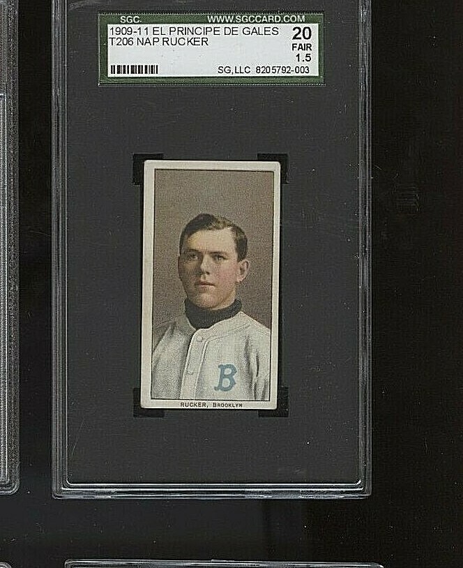 1909-11 T206 Nap Rucker Brooklyn El Principe De Gales 🚀😳💥 SGC Graded 1.5