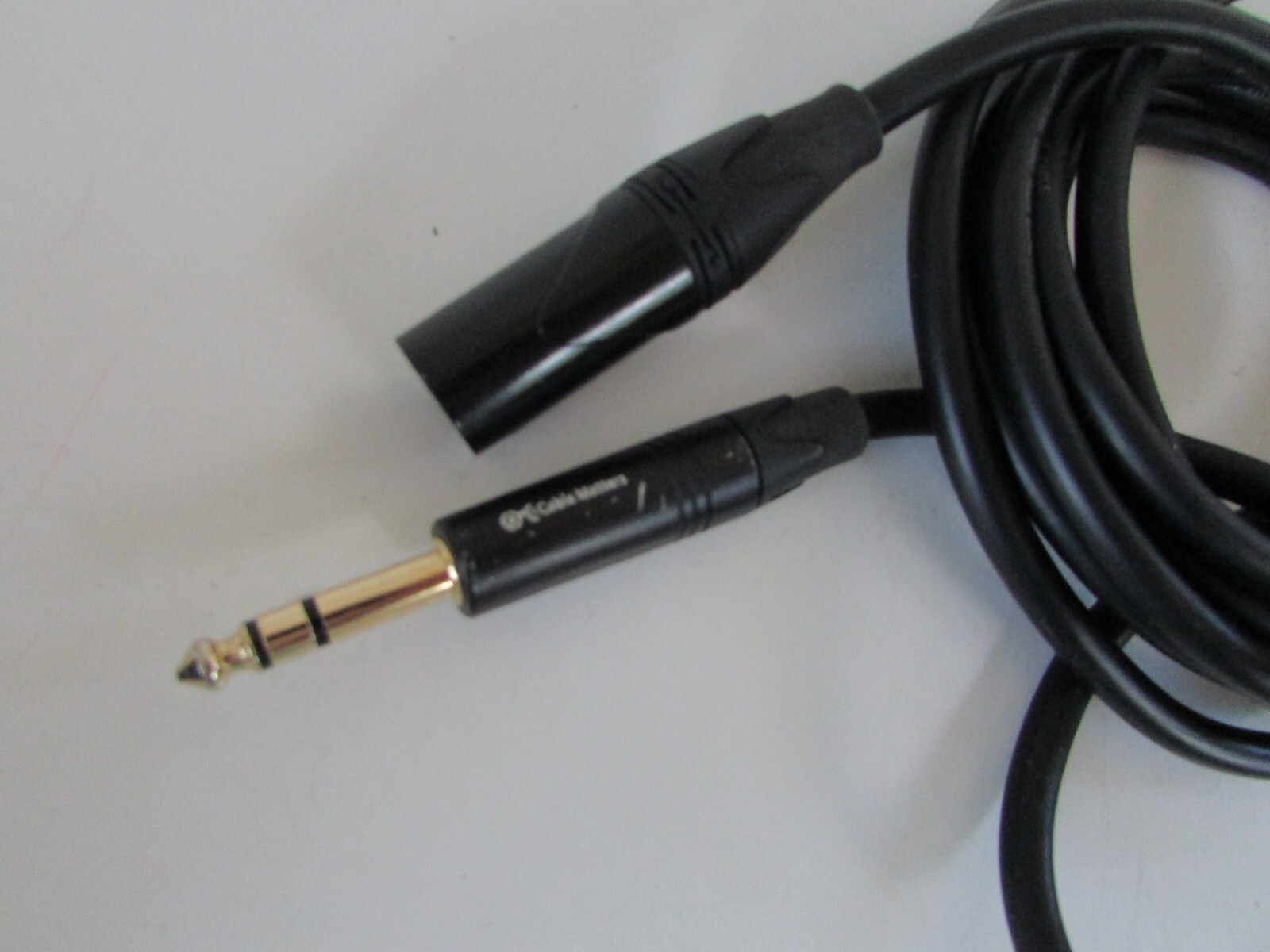 Cable Matters 6 foot Microphone Cable Black 6.35mm S2