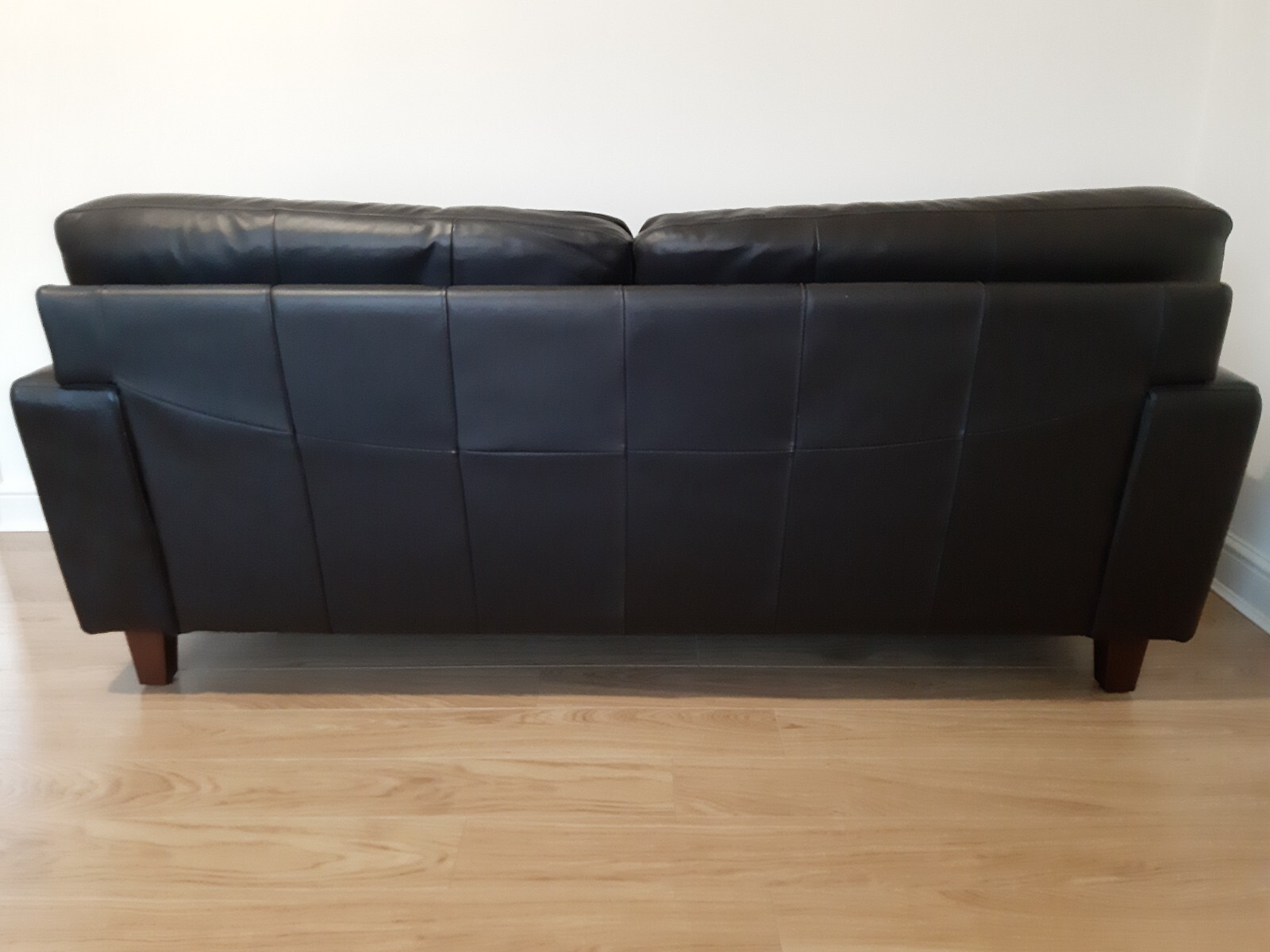 Next Dark Brown Real Leather Sofa 3 Seater Lincoln (L174 x W83 x H78cm
