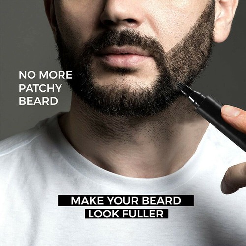 Waterproof Beard Pencil Filler Hair Grower Long Last Moustache Eyebrow Brush Pen - Picture 5 of 14