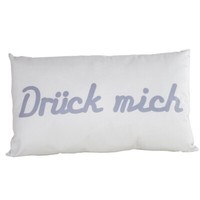 Kissen 30X50Cm Polyester Hellgrau DrüCk Mich Dekokissen Kuschelkissen Sofakissen