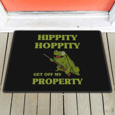 Lustiges Gartenschild „Hippity Hoppity Get Off My Property“ Mit Froschmotiv – Aluminium, 30,5 X 20,3 Cm, Wetterfest