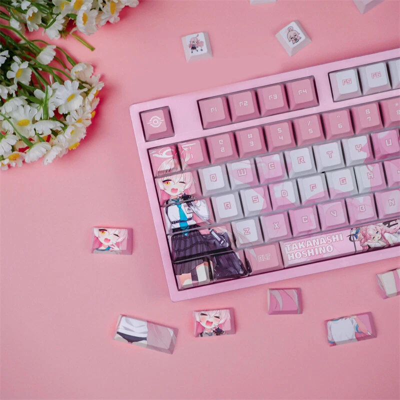 Blue Archive Takanashi Hoshino Mechanical Keyboards Thermal Sublimation Keycaps - Image 4 of 4