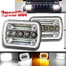 5X7" 7x6" LED Headlight Halo For Dodge Ram 50 D150 D250 D350 W150 W250 W350