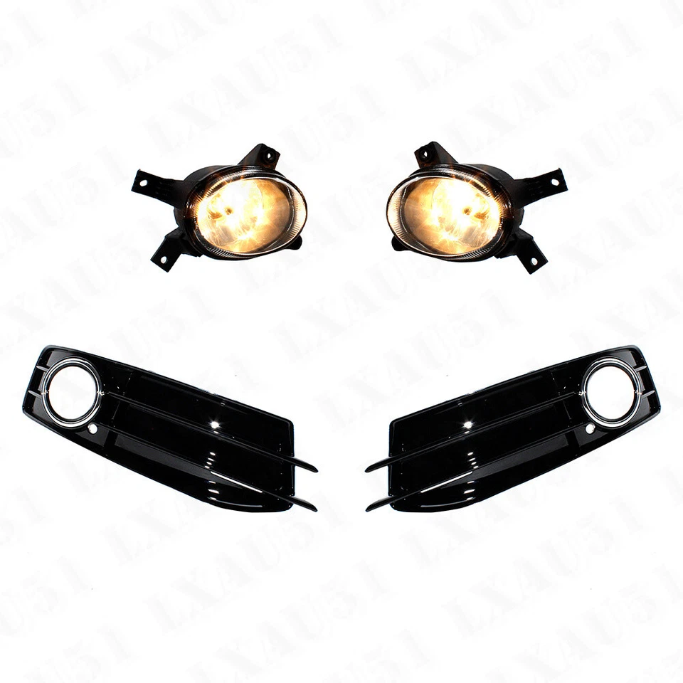 Cubierta de rejilla de luz antiniebla de parachoques delantero para Audi A3 8P S-Line 2009-2012 4 piezas Foto 4 de 4
