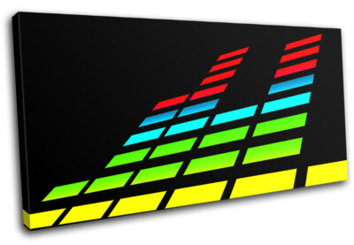 Graphic Equalizer Abstract Rainbow DJ Club SINGLE Leinwand Kunst Bild drucken
