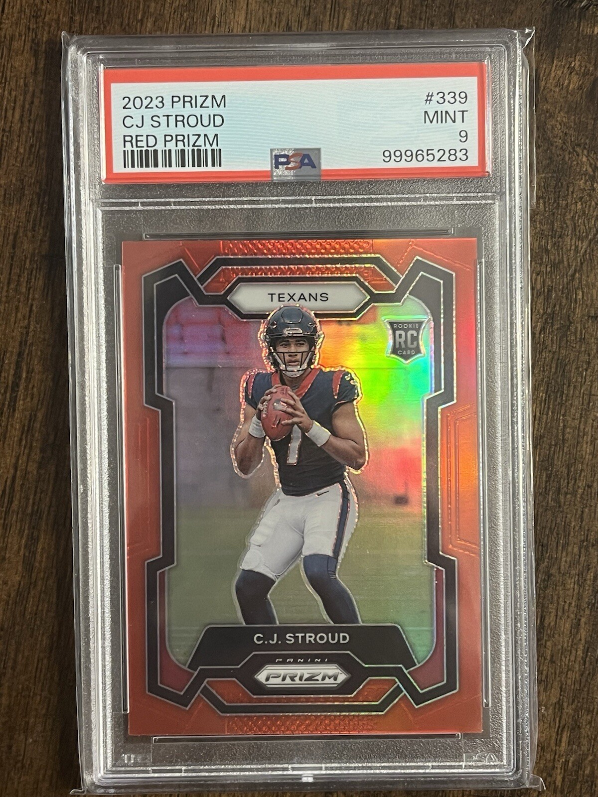 2023 CJ Stroud True Red Silver Prizm Rookie Card SSP No. 339 Color Match PSA 9!!