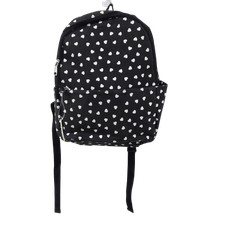 Have Best Black & Hearts Pattern Everyday Backpack Brand New Accessories Bag