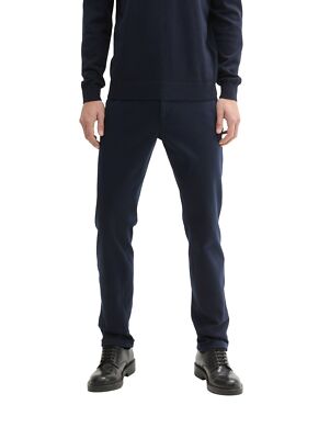 Tom Tailor Herren Chinohose JERSEY SLIM CHINO - Slim Fit Grau Blau W29-W40