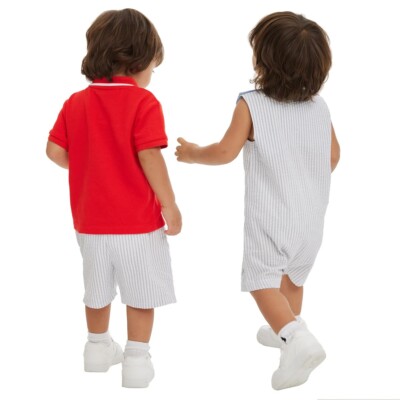 Completo Sportivo Bimbo 3 Pezzi Giacca, T-shirt E Pantaloni Beige - Foto 11