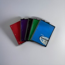10PACK TOP FLIGHT WIREBOUND 1-SUBJECT NOTEBOOK COLLEGE RULE 10"1/2  8" 70SHEETS