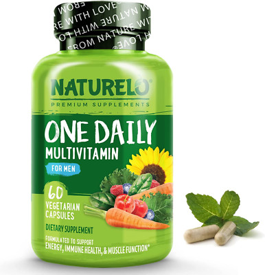 Daily Multivitamin for Men w/ Vitamins & Minerals Organic Whole Foods Non-Gmo