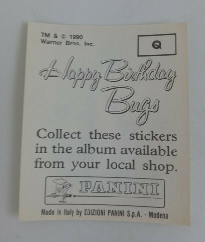 1990 Panini Happy Birthday Bugs (Pick Your Sticker) - Picture 331 of 343