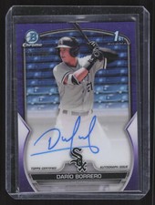 2023 Bowman Chrome #CPA-DBO Dario Borrero 1st Purple Auto #'d /250