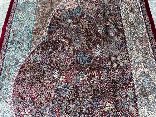 High Quality Silk Rug Wall Hanging Pictorial Tree Off Life Silk Rug 145 x 97 cm - Picture 5 of 10