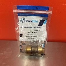 SharkBite U016LFZC Brass Straight Coupling Connector 3/4" x 3/4" Push to Connect