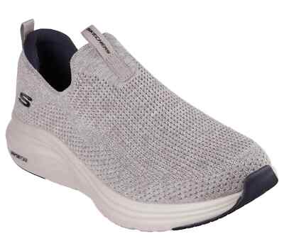 Wide Fit Skechers Shoes Men Slipon Sport Comfort Taupe Memory