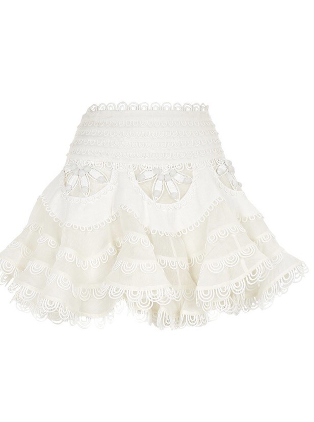 Zimmermann Whitewave Doily Ruffle Skirt 1 | eBay