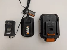 WORX WA3580 40V 2.0Ah Max Lithium Ion Battery + WORX WA3747 Charger TESTED/WORKS