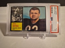 1962 TOPPS #17 MIKE DITKA Rookie Card PSA 1. rookie card picture