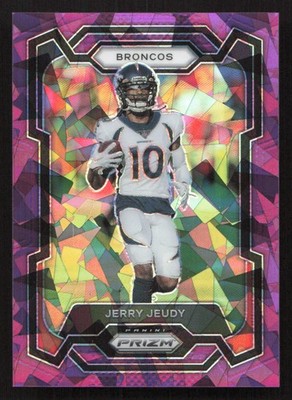 2023 Panini Prizm Jerry Jeudy Purple Ice #/225 SN #87 Card