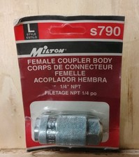 Milton S790 "L" Style Air Coupler - 1/4" NPT Female - 1 Pk.