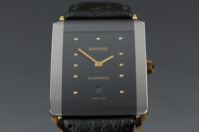 [Near MINT] RADO FLORENCE 160.3605.2N 24mm Black Date Qz Men's Watch From JAPAN