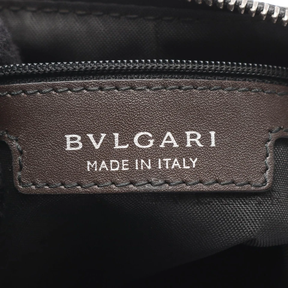 Bolso Bandolera BVLGARI Fin de Semana 34472 Lona Cuero Marrón Usado Unisex Foto 4 de 4