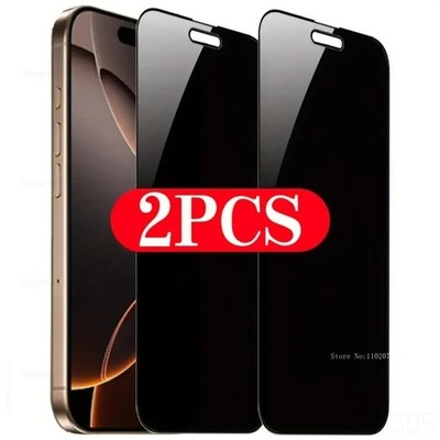 2x Privacy Screen Protector Tempered Glass for iPhone 17 16 15 14 13 12 11 Pro M