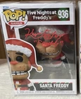 Five Nights At Freddys Kevin Foster Signed Santa Freddy Funko Pop! FNAF Beckett