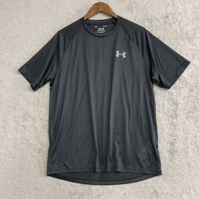 Under Armour Men's L Tech Crew Neck Athletic T Shirt Black N0780