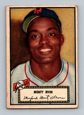 1952 Topps #26 Monty Irvin (Black Back) GD-VG Vintage HOF Baseball Card