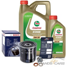 BOSCH ÖLFILTER+6 L CASTROL EDGE 0W-30 FÜR NISSAN X-TRAIL T30 2.2 dCi 03-07