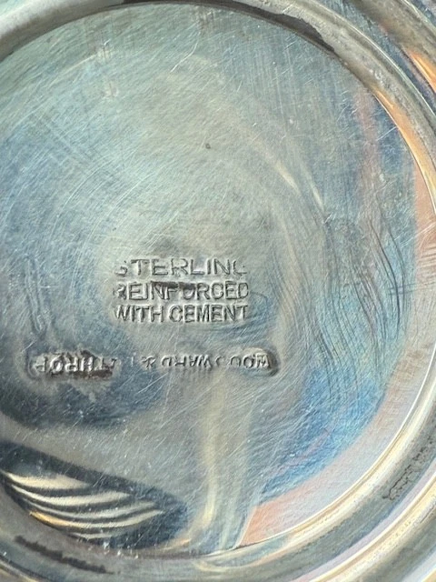 Woodward & Lothrop  3” Sterling Silver PEDESTAL-COMPOTE-weighted - Image 4 of 4