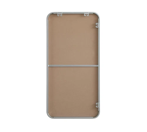 Elegant Decor Contour Metal Rectangle Mirror 18X36" Silver - Picture 11 of 11