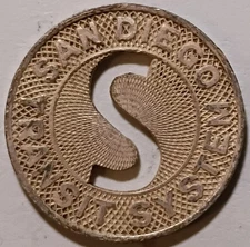 San Diego, California - San Diego Transit System One Token Fare CA 745 U