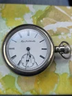 Vintage Antique Elgin National Watch Co Silvertone Sidewinder Pocket Watch Works