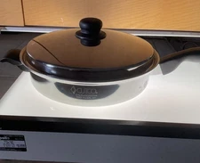 Vintage CUTCO 5 Ply Aluminum Core 11.5” Fry Pan With Lid Made In 🇺🇸🔥🔥