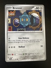 Bronzor #71 common Phantasmal Flames Near mint Condition Pokemon Card