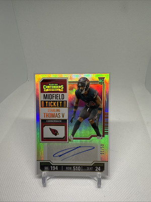 2023 Contenders Midfield Ticket RC Rookie Auto #214 Starling Thomas /50