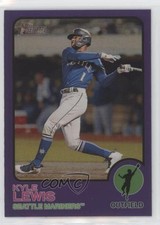 2022 Topps Heritage Hot Box Chrome Purple Refractor Kyle Lewis #261 0h28