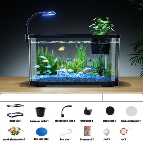 Aquarium Starter Kits Desktop Fish Tank Kit Decorative Fish Tank For Effectual - Picture 10 of 12