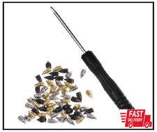 60Pcs Metal Cross Slot Tip Screws for Belt Buckle Wallet Handbag,