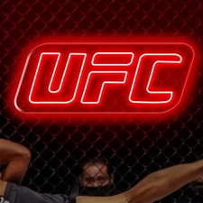 UFC Neon Sign, Led Wall Light, Ufc Logo Light up Sign, Boxing Gym Neon Decor, Fi