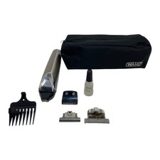    Wahl Electric Trimmer - Stainless Steel 9818L Handle  Heads No Charger EUC